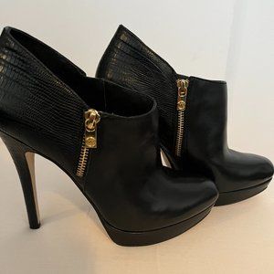 Black Leather Michael Kors York Bootie
